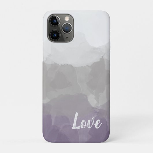 Ombre Lila und grau Liebe Graceful Gradient Case-Mate iPhone Hülle (Rückseite)