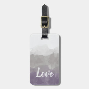 Ombre Lila und grau Liebe Graceful Gradient Gepäckanhänger