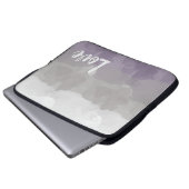 Ombre Lila und grau Liebe Graceful Gradient Laptopschutzhülle (Vorne Knopf)