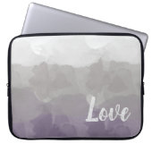 Ombre Lila und grau Liebe Graceful Gradient Laptopschutzhülle (Vorderseite)