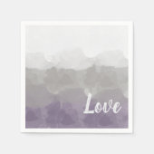 Ombre Lila und grau Liebe Graceful Gradient Serviette (Vorderseite)
