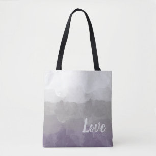Ombre Lila und grau Liebe Graceful Gradient Tasche