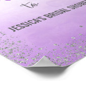 Ombre Lila und Silver Welcome Poster Print (Ecke)