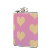 Ombré lilac rosa Gold Moderne Herz Herz Herz Herz  Flachmann (Links)