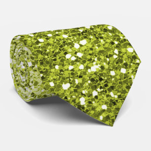 Ombre Lime Green Glitzer Sparkle Luxuriöse Krawatte
