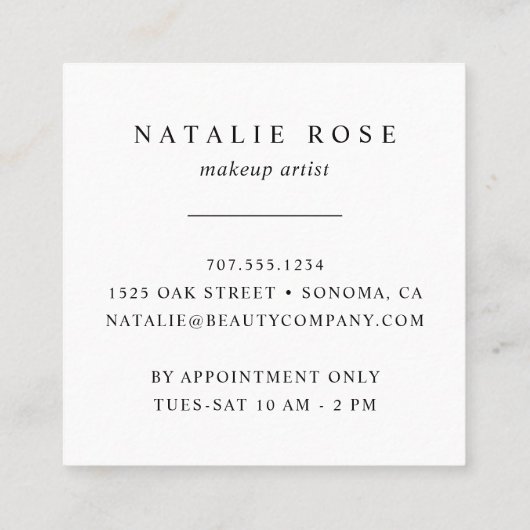 Ombre Lips Quadratische Visitenkarte (Rückseite)