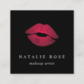 Ombre Lips Quadratische Visitenkarte (Vorderseite)