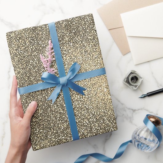 Ombre Luxury Gold Sand Sparkling Glitzer Gradient Geschenkpapier (Schenken)