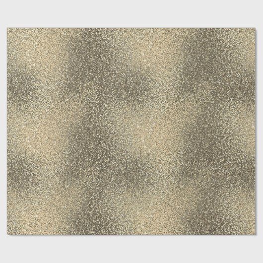 Ombre Luxury Gold Sand Sparkling Glitzer Gradient Geschenkpapier (Flach)