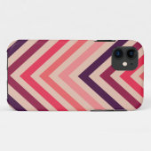 Ombre Magenta Zickzack Stripes iPhone 5 Fall Case-Mate iPhone Hülle (Rückseite (Horizontal))