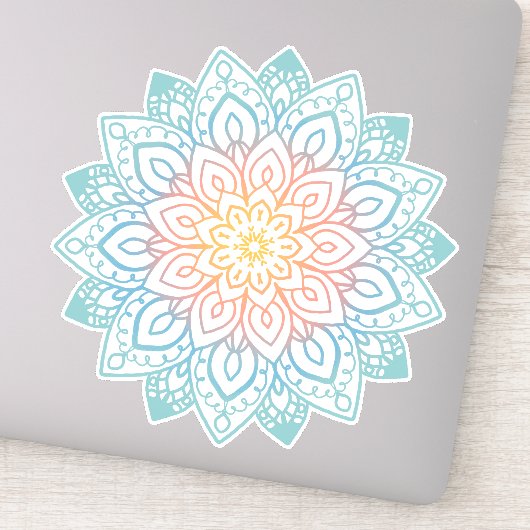 Ombré mandala aufkleber (Detail)