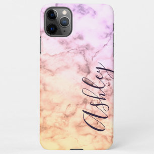 Ombre Marble Lila Pink Gradient Individuelle Name iPhone 11Pro Max Hülle