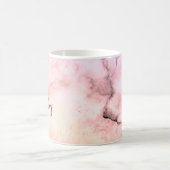 Ombre Marble Lila Pink Gradient Individuelle Name Kaffeetasse (Mittel)
