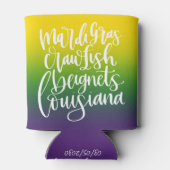 Ombre Mardi Gras Party Keepsake Dosenkühler (Rückseite)