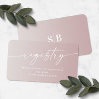 Ombre Mauve & Ivory Polterabend Gift Registry