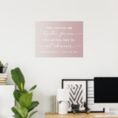 Ombre Mauve Seating Wedding Zeremony Sign Poster (Heimbüro)