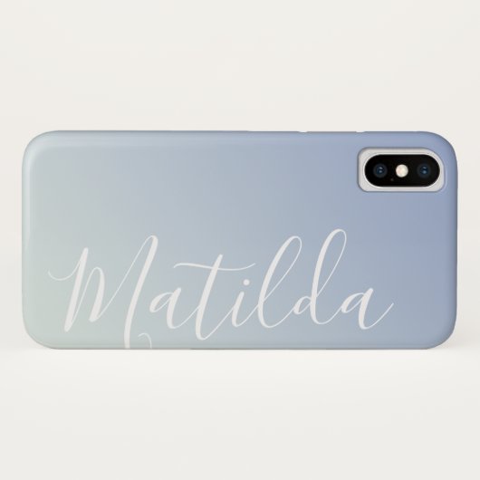 Ombre Mauve Violet Lila Schlichter Personalisierte Case-Mate iPhone Hülle (Rückseite (Horizontal))