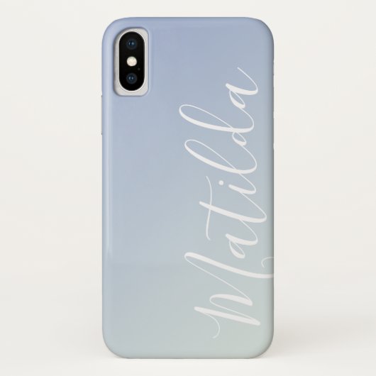 Ombre Mauve Violet Lila Schlichter Personalisierte Case-Mate iPhone Hülle (Rückseite)