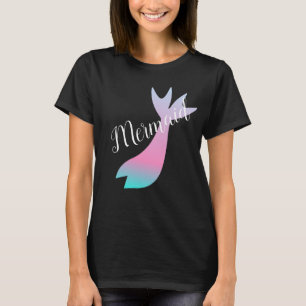 Ombre Meerjungfrau Geschichte Regenbogen Rosa Türk T-Shirt