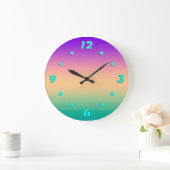 Ombre , mehrfarbig große wanduhr (Zuhause)