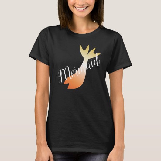 Ombre Mermaid Tale Orange Yellow T-Shirt (Vorderseite)