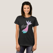 Ombre Mermaid Tale Rainbow Pink Aquamarin T-Shirt (Vorne ganz)