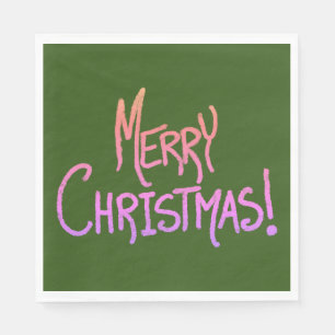 Ombré Merry Christmas Napkins' Serviette