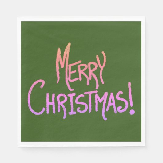 Ombré Merry Christmas Napkins' Serviette (Vorderseite)
