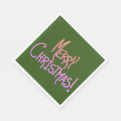 Ombré Merry Christmas Napkins' Serviette (Ecke)