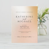 Ombre minimalist Wedding Einladung (Stehend Vorderseite)