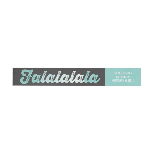 Ombre Mint Falalalala Bold Script Moderner Urlaub (Person)