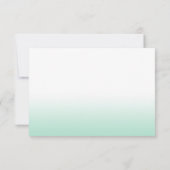 Ombre Mint Floral Speichern Sie die Datumskarten Save The Date (Rückseite)