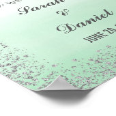 Ombre Minze and Silver Welcome Poster Print (Ecke)