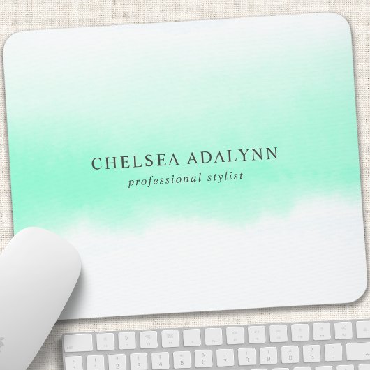 Ombre Minze Watercolor Minimalistisch Business Mousepad