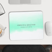 Ombre Minze Watercolor Minimalistisch Business Mousepad