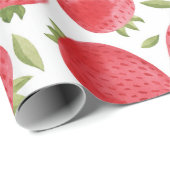 Ombre Monogram + Erdbeeren Rot & Grün + Rosa Geschenkpapier (Rolleneckpunkt)