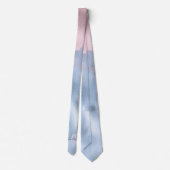 Ombre Monogram Shimmery Rose Gold und Baby Blue Krawatte (Rückseite)