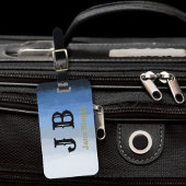 Ombre monogrammierte Tag-Blues Gepäckanhänger