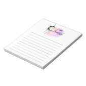 *~* Ombre Moon Boho Gratitude List ICH BIN DANKFUL Notizblock (Rotiert)