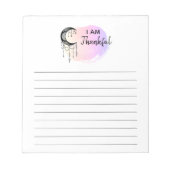*~* Ombre Moon Boho Gratitude List ICH BIN DANKFUL Notizblock (Vorderseite)