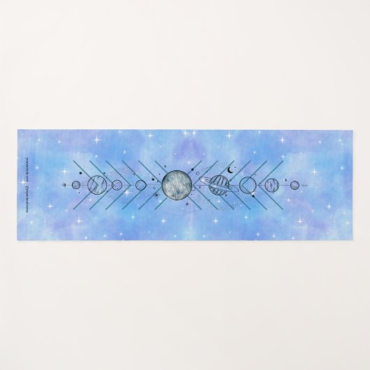 Ombre moons star Yoga Lehrer Studio Lehrer Yogamatte (Vorderseite (Horizontal))