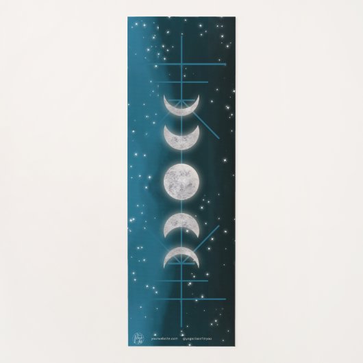 Ombre moons star Yoga Lehrer Studio Lehrer Yogamatte (Vorderseite)