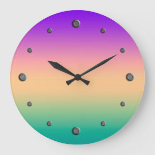 Ombre , multicolored große wanduhr