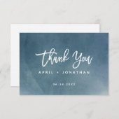 Ombre Nichts Extravagant nur Liebe Brush Typografi Dankeskarte (Vorne/Hinten)