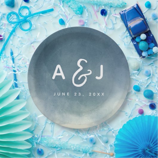 Ombre Nichts Extravagant nur Liebe Brush Typografi Pappteller (Party)