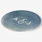 Ombre Nichts Extravagant nur Liebe Brush Typografi Pappteller (Schrägansicht)