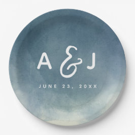 Ombre Nichts Extravagant nur Liebe Brush Typografi Pappteller