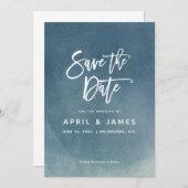 Ombre Nichts Extravagant nur Liebe Brush Typografi Save The Date (Vorne/Hinten)