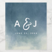 Ombre Nichts Extravagant nur Liebe Brush Typografi Weinetikett (Einzelnes Label)