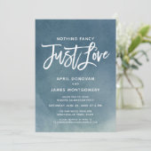 Ombre Nothing Extravagant Just Liebe Brush Typogra Einladung (Stehend Vorderseite)